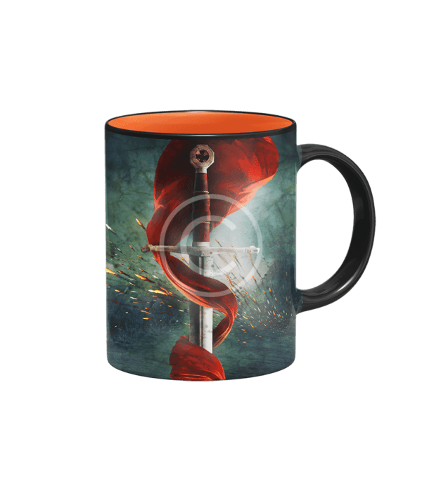 Ceramic Mug with Printed Sword